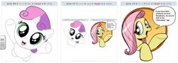 Size: 798x285 | Tagged: bad advice fluttershy, cute, derpibooru import, diabetes, diasweetes, exploitable meme, fluttershy, heart attack, idw, implied heart attack, juxtaposition, juxtaposition win, juxtaposition winception, safe, sweetie belle