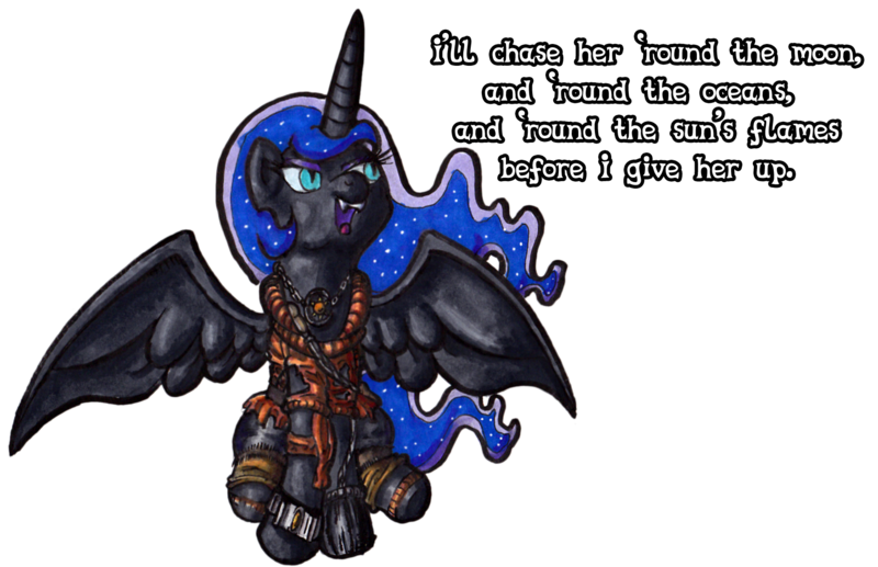 Size: 1817x1174 | Tagged: artist:darkone10, crossover, khan, khan noonien singh, nightmare moon, parody, safe, solo, star trek