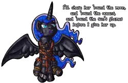 Size: 1817x1174 | Tagged: artist:darkone10, crossover, khan, khan noonien singh, nightmare moon, parody, safe, solo, star trek