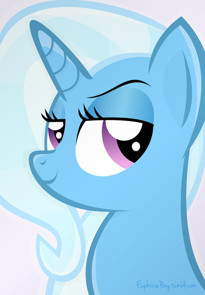 Size: 1280x1839 | Tagged: safe, artist:euphoriapony, derpibooru import, trixie, pony, unicorn, female, mare, smiling, solo, vector