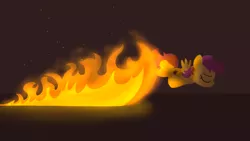 Size: 2560x1440 | Tagged: artist:dtcx97, derpibooru import, fire, flying, post-crusade, safe, scootaloo, solo, wallpaper