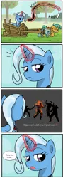 Size: 597x1670 | Tagged: derpibooru import, dr. mcninja, exploitable meme, fire, meme, ninjas, safe, snails, snips, trixie, unimpressed trixie meme