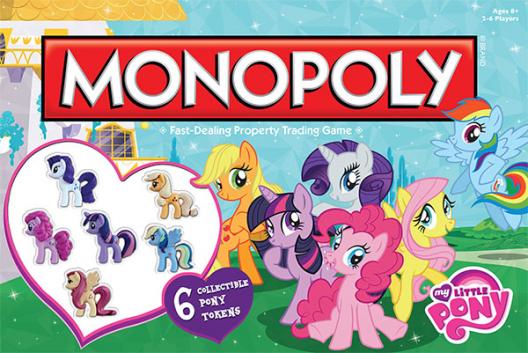 Size: 528x353 | Tagged: applejack, board game, derpibooru import, fluttershy, hatless, mane six, merchandise, missing accessory, monopoly, my little pony logo, official, pinkie pie, rainbow dash, rarity, safe, twilight sparkle