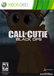 Size: 705x1000 | Tagged: safe, artist:nickyv917, derpibooru import, scootaloo, activision, black ops, call of duty, call of duty black ops, game cover, parody