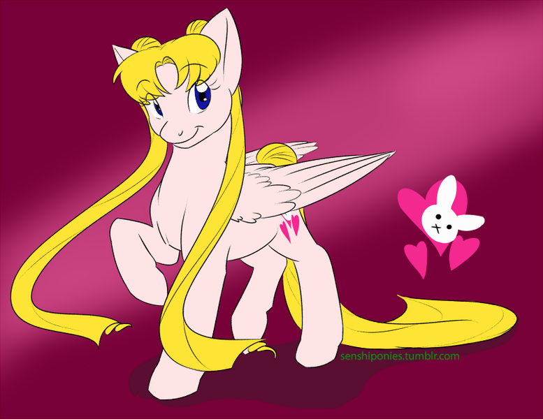 Size: 800x618 | Tagged: artist:kourabiedes, derpibooru import, ponified, safe, sailor moon, serena tsukino, solo, tsukino usagi