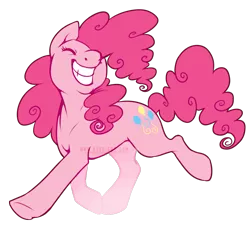 Size: 949x882 | Tagged: artist:kaceymeg, derpibooru import, eyes closed, pinkie pie, safe, smiling, solo