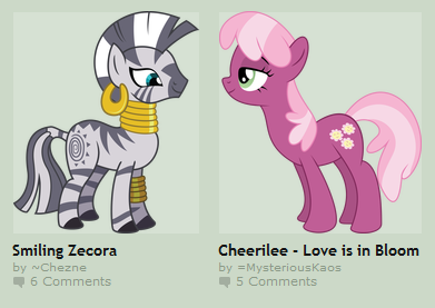 Size: 391x277 | Tagged: bedroom eyes, cheerilee, derpibooru import, deviantart, exploitable meme, female, juxtaposition, juxtaposition win, lesbian, safe, zebra, zecora, zecorlee