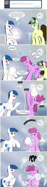 Size: 808x3184 | Tagged: artist:sevireth, berry punch, berryshine, crufavers, derpibooru import, klein bottle, klein-o-scope, oc, oc:bright spark, oc:roboshi, rule 63, safe, transformation, transgender transformation, tumblr