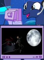 Size: 563x765 | Tagged: derpibooru import, exploitable meme, gamer luna, general zod, injustice gods among us, princess luna, safe, superman, to the moon, tv meme