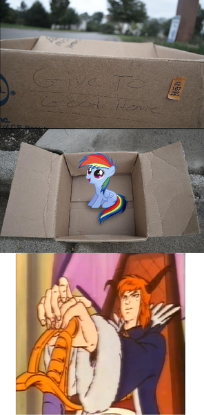 Size: 828x1676 | Tagged: dashie meme, derpibooru import, evil people finding dash meme, exploitable meme, prince heinel, rainbow dash, safe, voltes v