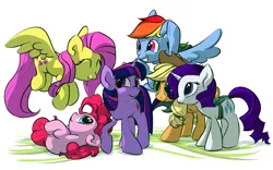 Size: 2400x1500 | Tagged: applejack, artist:danielpon, derpibooru import, fluttershy, mane six, pinkie pie, rainbow dash, rarity, safe, twilight sparkle