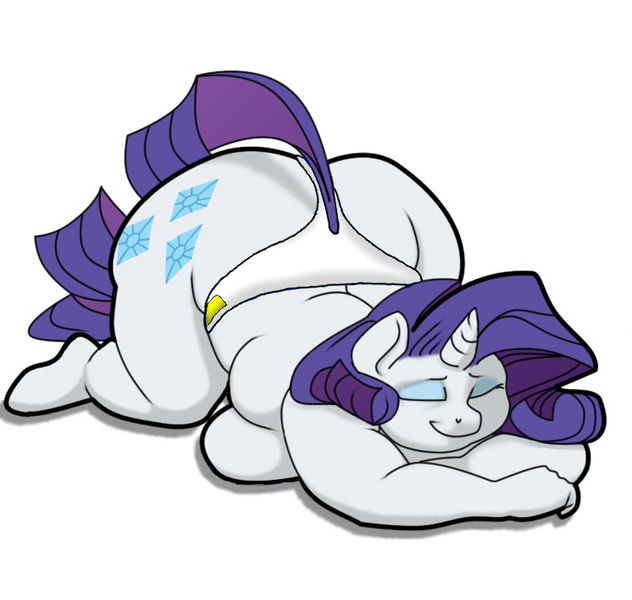 Size: 795x755 | Tagged: questionable, artist:sirmasterdufel, artist:steve-casey, derpibooru import, edit, rarity, anthro, bbw, breasts, diaper, diaper edit, diaper fetish, fat, female, image, png, solo, the ass was fat, thong diaper