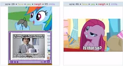 Size: 520x282 | Tagged: derpibooru import, exploitable meme, image macro, is that so, juxtaposition, juxtaposition win, meme, nintendo, obligatory pony, pinkie pie, safe, tv meme, wii u, wii u touchpad