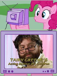 Size: 386x517 | Tagged: derpibooru import, exploitable meme, meme, obligatory pony, pinkie pie, safe, tairy greene, tim and eric, tv meme, zach galifianakis