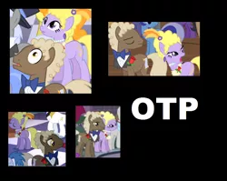 Size: 904x720 | Tagged: caesar, count caesar, derpibooru import, exploitable meme, herald, lyrica lilac, otp, ponies standing next to each other, prince blueblood, royal ribbon, safe, sealed scroll, star gazer