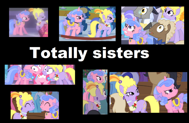 Size: 1476x964 | Tagged: safe, derpibooru import, caesar, lyrica lilac, royal ribbon, headcanon, ponies standing next to each other, theory