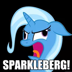 Size: 613x620 | Tagged: bust, derp, derpibooru import, dinkleberg, edit, image macro, meme, nose wrinkle, open mouth, portrait, safe, simple background, trixie, trixie yells at everything, wheels trixie