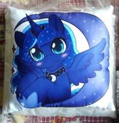 Size: 336x347 | Tagged: artist:yukandasama, cushion, derpibooru import, photo, pillow, princess luna, safe, solo