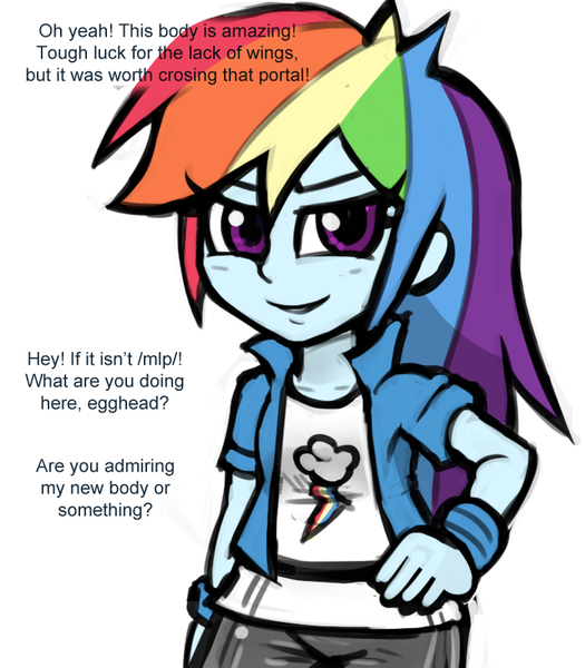 254487 Safe Artistlivesmutanon Derpibooru Import Rainbow Dash Human Comicbased Anon 