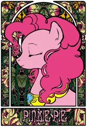 Size: 400x585 | Tagged: artist:meru, derpibooru import, element of laughter, modern art, nouveau, pinkie pie, safe, solo