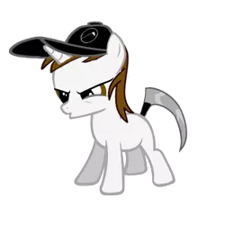 Size: 1080x1080 | Tagged: safe, artist:mibevan, derpibooru import, oc, unofficial characters only, angry, colt, ev b, hat, male, solo