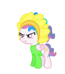 Size: 467x533 | Tagged: artist:evetssteve, cewestia, clothes, costume, derpibooru import, filly, princess celestia, safe, solo, sunflower