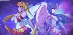 Size: 1024x503 | Tagged: artist:dawnrie, awesome, crossover, derpibooru import, eared humanization, eternal sailor moon, horned humanization, humanized, safe, sailor moon, serena tsukino, tailed humanization, tsukino usagi, twilight sparkle, twilight sparkle (alicorn), winged humanization