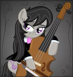 Size: 1000x1049 | Tagged: artist:daniel-sg, bedroom eyes, cello, derpibooru import, musical instrument, octavia melody, safe, solo