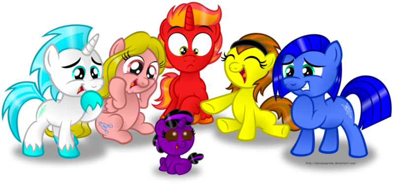 Size: 1024x495 | Tagged: artist:aleximusprime, askthesixelementals, cute, derpibooru import, earth, fire, foal, ice, oc, oc:agua, oc:cryo, oc:gem, oc:pyro, oc:terra, oc:typhoon, plasma, safe, simple background, transparent background, unofficial characters only, water, wind