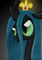 Size: 1280x1839 | Tagged: artist:euphoriapony, crown, derpibooru import, queen chrysalis, safe, solo