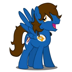 Size: 3000x3000 | Tagged: dead source, safe, artist:animatorphoenix, artist:metalbluephoenix, derpibooru import, oc, unofficial characters only, pegasus, pony, headphones, simple background, solo, transparent background, vector