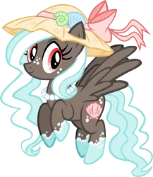 Size: 6000x6921 | Tagged: safe, artist:tygerbug, derpibooru import, oc, oc:seafoam, unofficial characters only, pegasus, pony, absurd resolution, hat, simple background, solo, transparent background, vector