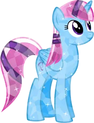 Size: 6400x8330 | Tagged: dead source, safe, artist:parclytaxel, derpibooru import, oc, oc:parcly taxel, unofficial characters only, alicorn, crystal pony, pony, .svg available, absurd resolution, alicorn oc, crystallized, quasicrystal, simple background, solo, transparent background, vector