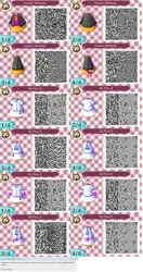 Size: 805x1525 | Tagged: safe, artist:malewolfandco, derpibooru import, sunset shimmer, vinyl scratch, equestria girls, 3ds, animal crossing, animal crossing: new leaf, barely pony related, equestria girls outfit, nintendo, qr code