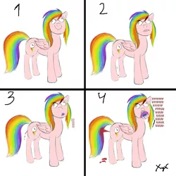 Size: 2600x2603 | Tagged: safe, derpibooru import, oc, oc:rainbow time, unofficial characters only, pegasus, pony, blood, comic, female, menstrual blood, menstruation, rage comic, rage face, rage guy, rainbow time