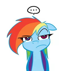 Size: 700x700 | Tagged: safe, artist:scherzo, derpibooru import, rainbow dash, ..., rainbowfreakindash, solo, speech bubble