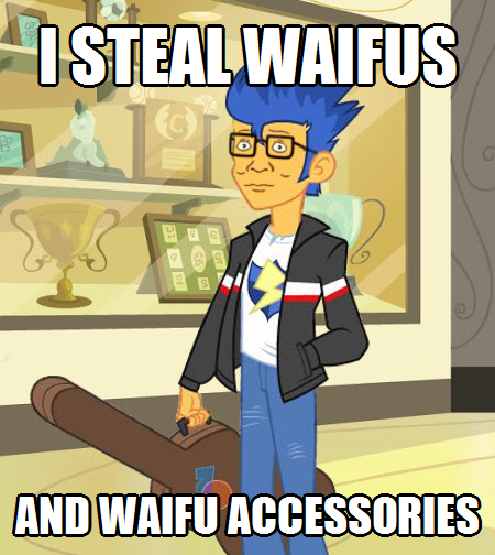 Size: 450x504 | Tagged: safe, derpibooru import, flash sentry, equestria girls, exploitable meme, flash sentry savior of the universe, glasses, hank hill, image macro, king of the hill, meme, solo, waifu, waifu thief