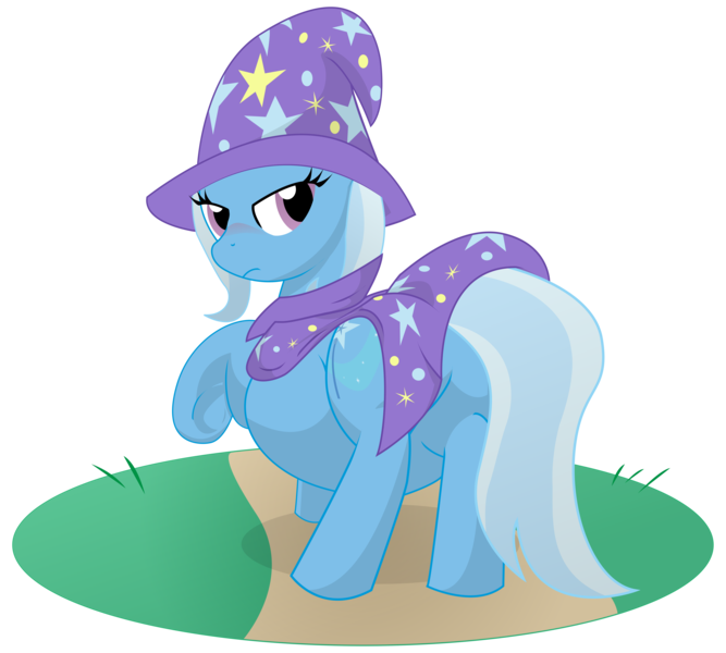 Size: 12000x10800 | Tagged: suggestive, artist:xniclord789x, derpibooru import, trixie, pony, unicorn, absurd resolution, bedroom eyes, belly, blushing, cape, clothes, female, hat, looking at you, looking back, mare, momma trixie, plot, pregnant, simple background, solo, solo female, strategically covered, the great and powerful ass, transparent background, trixie's cape, trixie's hat