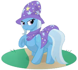 Size: 12000x10800 | Tagged: suggestive, artist:xniclord789x, derpibooru import, trixie, pony, unicorn, absurd resolution, bedroom eyes, belly, blushing, cape, clothes, female, hat, looking at you, looking back, mare, momma trixie, plot, pregnant, simple background, solo, solo female, strategically covered, the great and powerful ass, transparent background, trixie's cape, trixie's hat