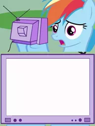 Size: 600x800 | Tagged: derpibooru import, exploitable, exploitable meme, meme, obligatory pony, rainbow dash, safe, template, tv meme