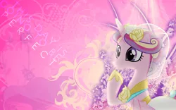 Size: 1920x1200 | Tagged: safe, artist:vexx3, derpibooru import, princess cadance, alicorn, pony, alternate hairstyle, clothes, dress, flower, vector, wallpaper, wedding dress