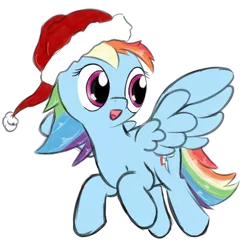 Size: 4000x4000 | Tagged: safe, artist:caumen, derpibooru import, rainbow dash, absurd resolution, hat, solo