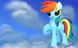 Size: 2000x1250 | Tagged: safe, artist:deathpwny, derpibooru import, rainbow dash, 3d, blender, solo