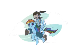 Size: 900x607 | Tagged: artist:forever-eternal, crossover, derpibooru import, korra, rainbow dash, safe, the legend of korra