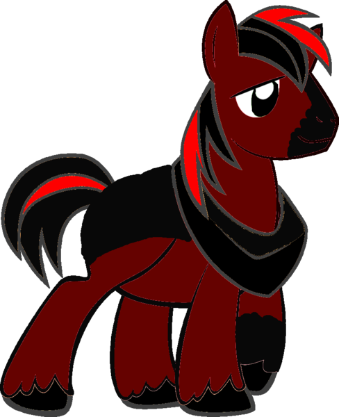 Size: 806x990 | Tagged: artist:mylittlewolfie, derpibooru import, donut steel, familiar, oc, recolor, red and black oc, safe, simple background, solo, transparent background, unofficial characters only, vector