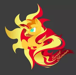 Size: 858x851 | Tagged: safe, artist:hydro-king, derpibooru import, sunset shimmer, pony, unicorn, cutie mark, simple background, solo