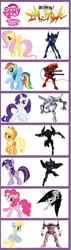 Size: 297x1041 | Tagged: safe, derpibooru import, applejack, derpy hooves, fluttershy, pinkie pie, rainbow dash, rarity, twilight sparkle, pegasus, pony, chart, female, mare, neon genesis evangelion, rebuild of evangelion