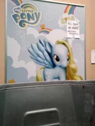 Size: 1944x2592 | Tagged: safe, derpibooru import, derpy hooves, pegasus, pony, comic con, fashion style, female, figurine, irl, mare, photo, poster, toy
