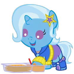 Size: 3520x3520 | Tagged: safe, artist:beavernator, derpibooru import, trixie, ponified, pony, unicorn, equestria girls, baby, baby pony, beavernator is trying to murder us, clothes, crackers, cute, diatrixes, equestria girls outfit, equestria girls ponified, female, filly, foal, handi-snack, high res, hoodie, open mouth, peanut butter crackers, ponified humanized pony, simple background, smiling, solo, sweet dreams fuel, transparent background, vector, younger