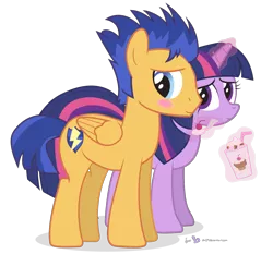 Size: 1160x1080 | Tagged: safe, artist:dm29, derpibooru import, flash sentry, twilight sparkle, twilight sparkle (alicorn), ponified, pony, equestria girls, backwards cutie mark, blushing, equestria girls ponified, female, flashlight, ice cream, male, shipping, simple background, straight, transparent background